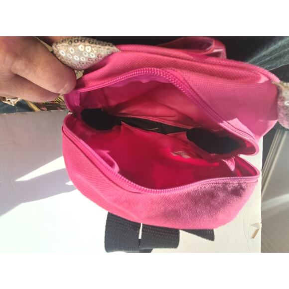 Sanrio Hello Kitty Girls Small Pink Sequin Backpack Adjustable Straps 10” X 9” - Picture 4 of 10